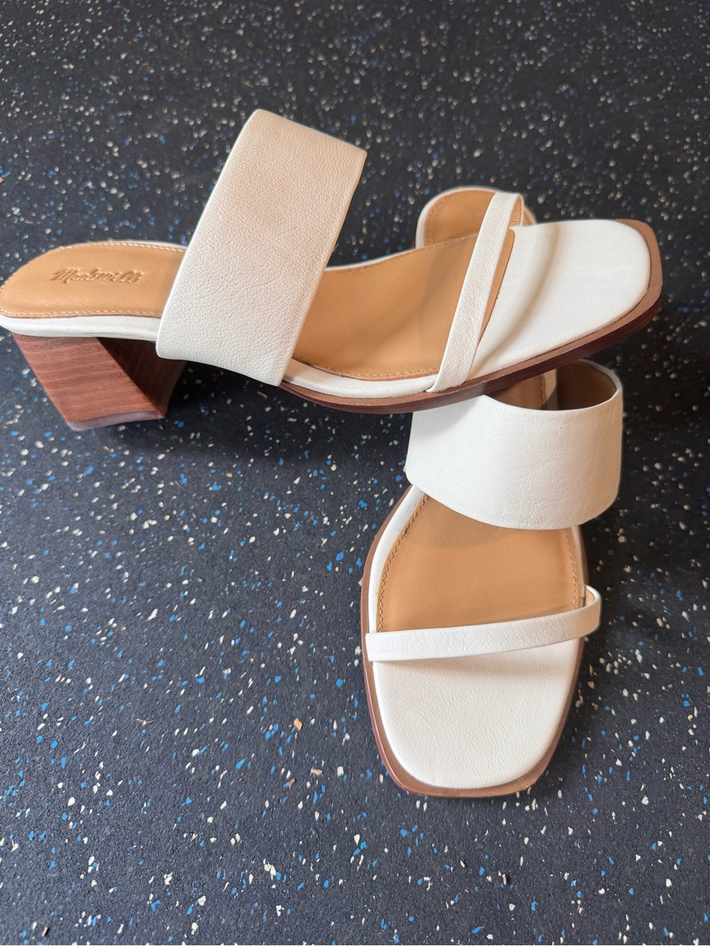Madewell Kaitlin Wedge Slide sandal white leather 8 NWOB